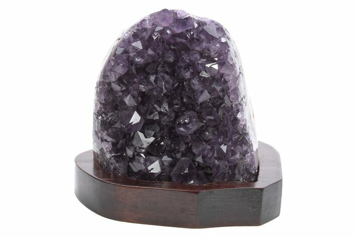 Amethyst Cluster With Wood Base - Uruguay #233743